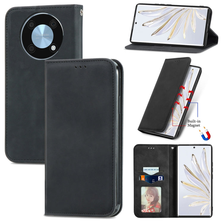 For Huawei Nova Y90 Retro Skin Feel Magnetic Leather Phone Case