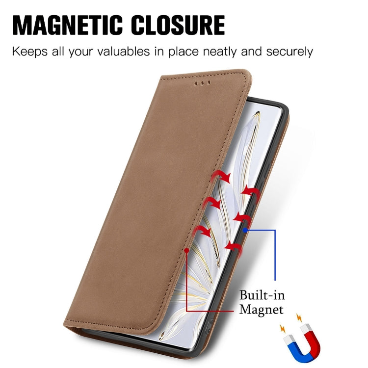 For Huawei Nova Y90 Retro Skin Feel Magnetic Leather Phone Case