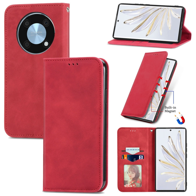 For Huawei Nova Y90 Retro Skin Feel Magnetic Leather Phone Case