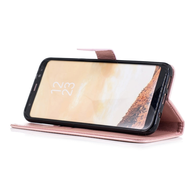 Plum Blossom Pattern Diamond Encrusted Leather Case for Galaxy S8 Plus  with Holder & Card Slots