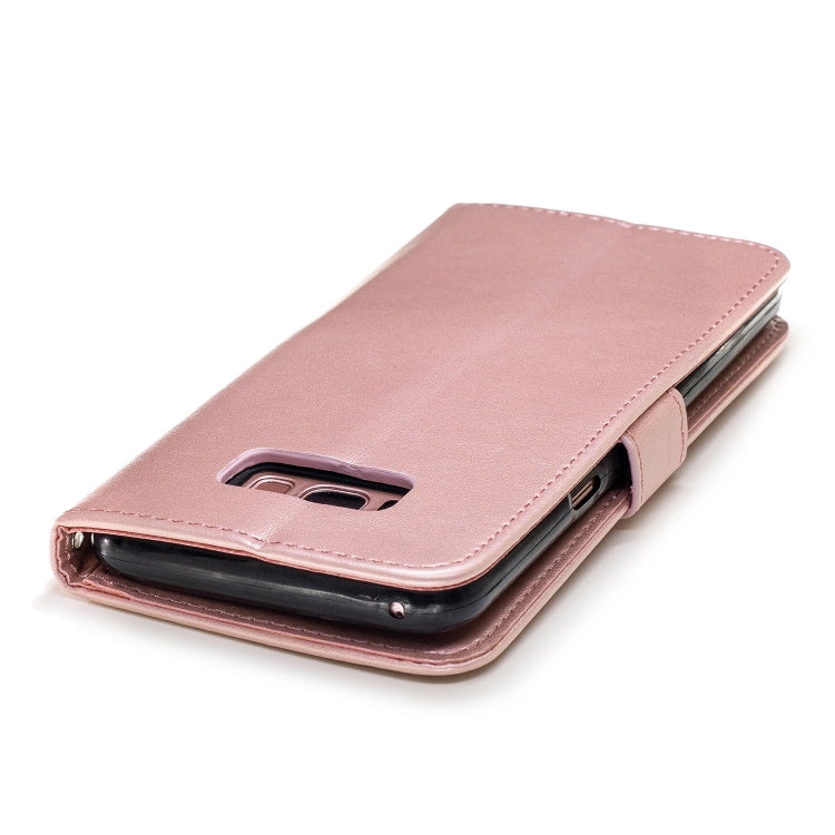 Plum Blossom Pattern Diamond Encrusted Leather Case for Galaxy S8 Plus  with Holder & Card Slots