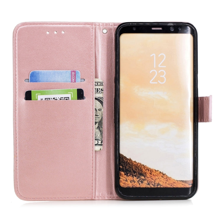 Plum Blossom Pattern Diamond Encrusted Leather Case for Galaxy S8 Plus  with Holder & Card Slots