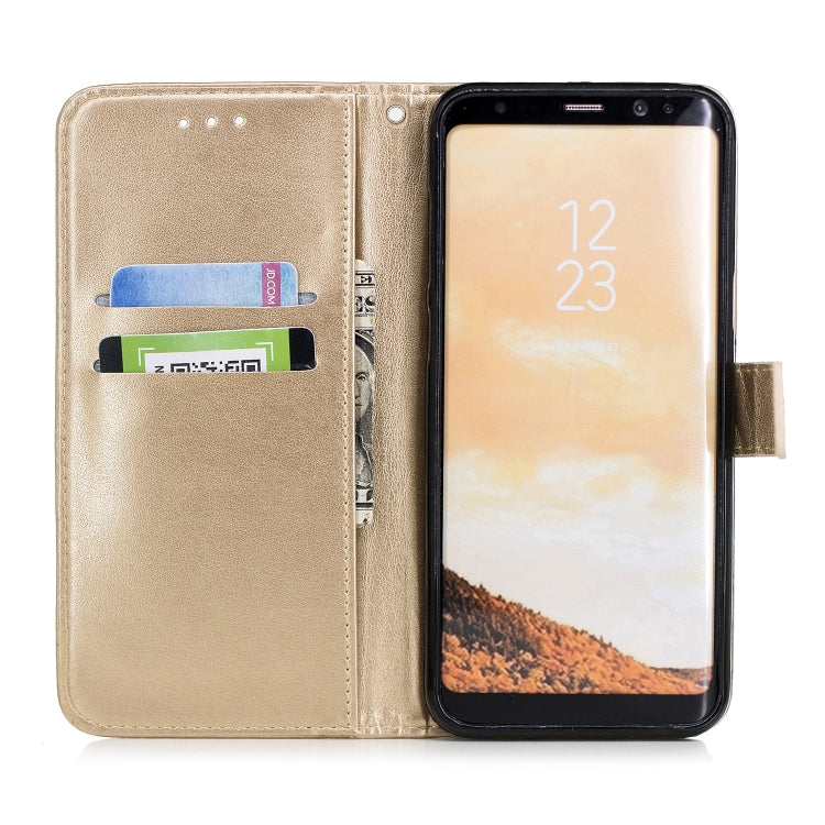 Plum Blossom Pattern Diamond Encrusted Leather Case for Galaxy S8 Plus  with Holder & Card Slots