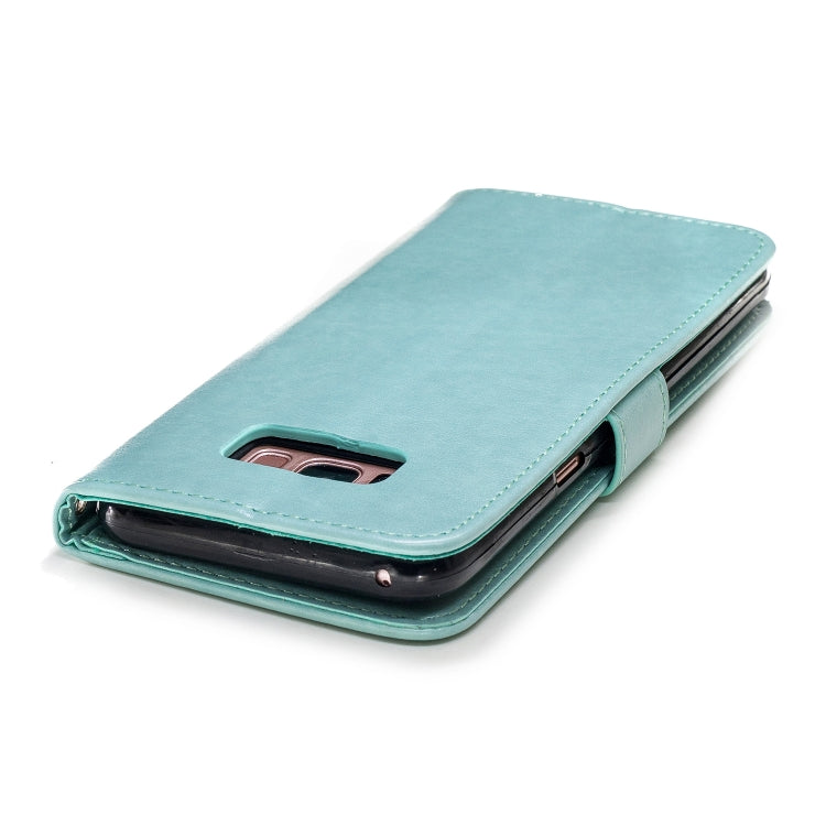 Plum Blossom Pattern Diamond Encrusted Leather Case for Galaxy S8 Plus  with Holder & Card Slots