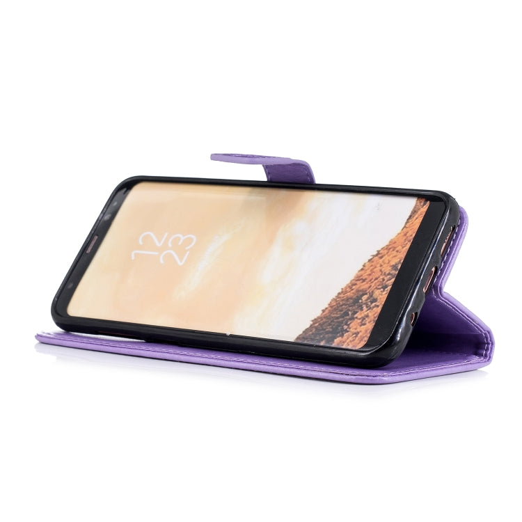 Plum Blossom Pattern Diamond Encrusted Leather Case for Galaxy S8 Plus  with Holder & Card Slots