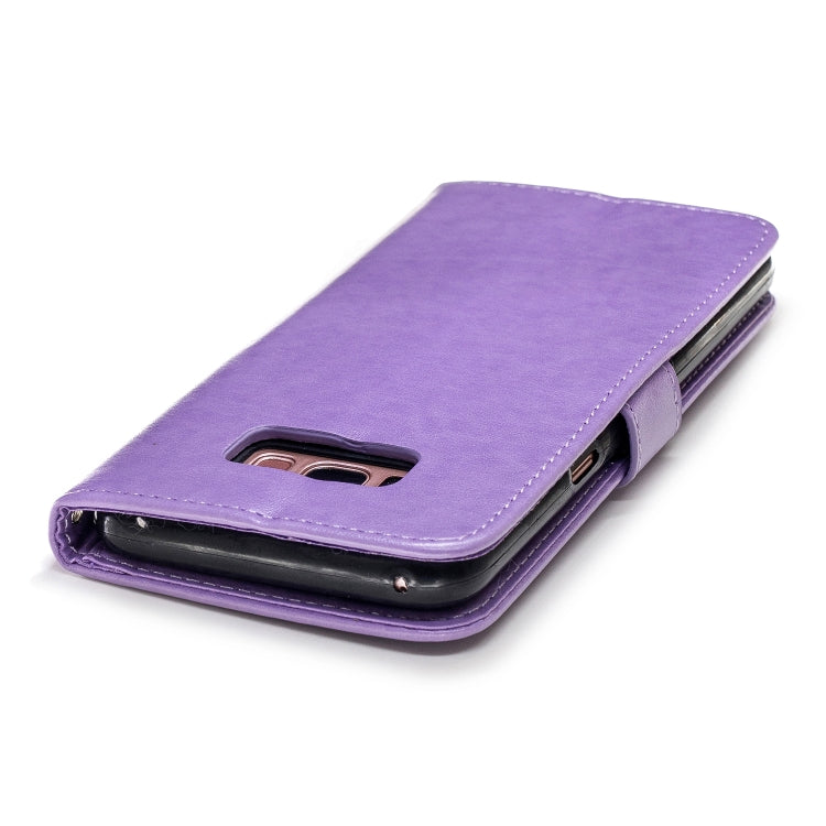 Plum Blossom Pattern Diamond Encrusted Leather Case for Galaxy S8 Plus  with Holder & Card Slots