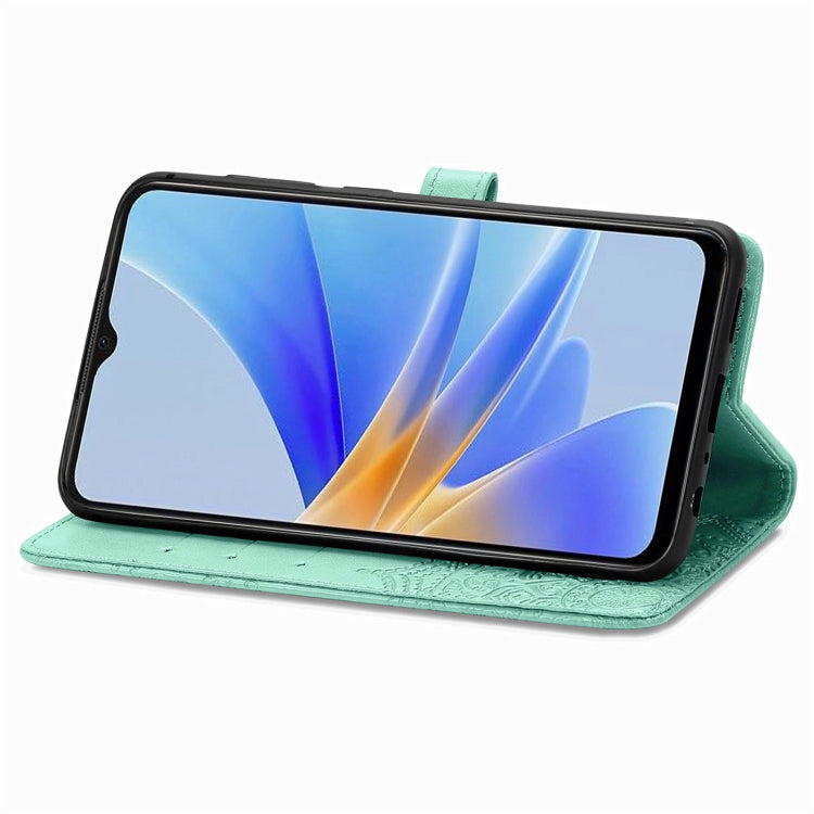 For OPPO  A17 Mandala Flower Embossed Leather Phone Case