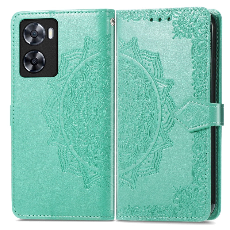 For OPPO  A57 4G Mandala Flower Embossed Leather Phone Case