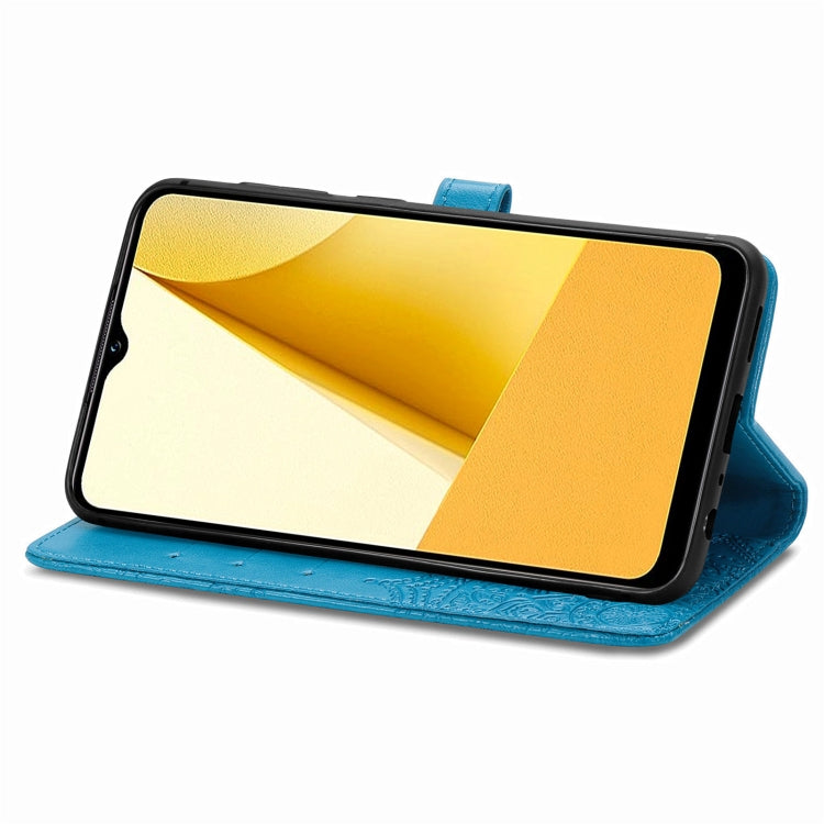 For vivo Y16 Mandala Flower Embossed Leather Phone Case