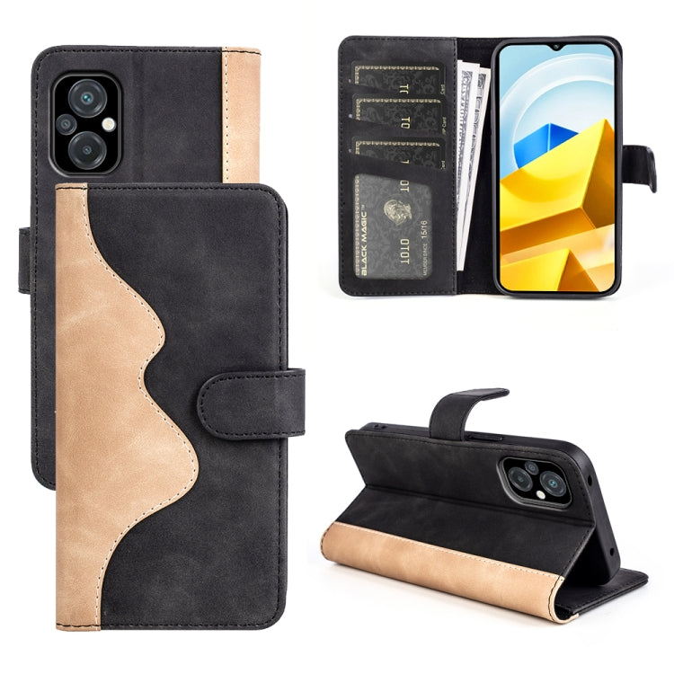 For Xiaomi Poco M5 4G Stitching Horizontal Flip Leather Phone Case