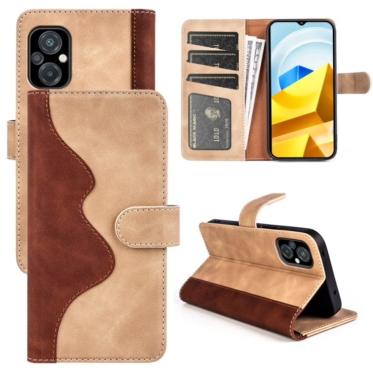 For Xiaomi Poco M5 4G Stitching Horizontal Flip Leather Phone Case