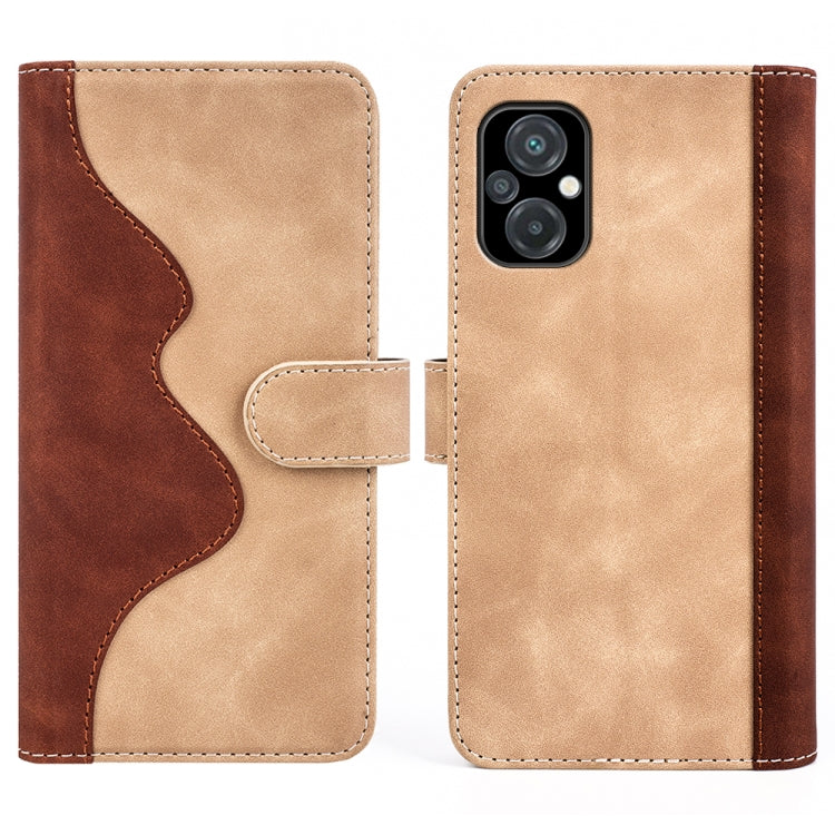 For Xiaomi Poco M5 4G Stitching Horizontal Flip Leather Phone Case