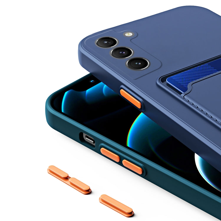 For Samsung Galaxy A54 5G Skin Feel Card TPU Contrast Color Button Phone Case