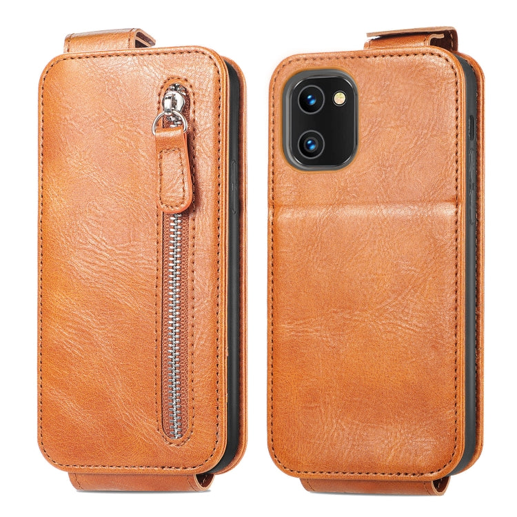 For UMIDIGI A13S Zipper Wallet Vertical Flip Leather Phone Case