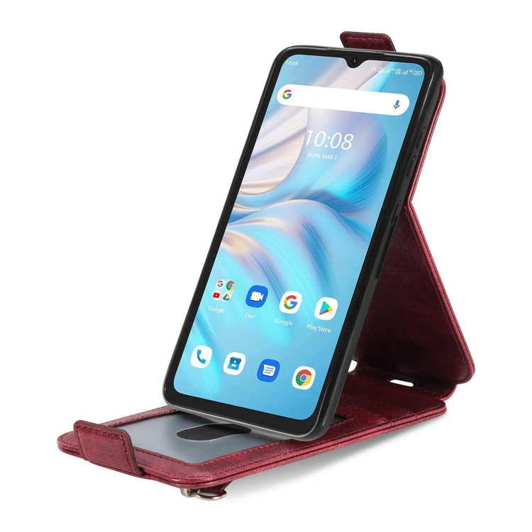 For UMIDIGI A13S Zipper Wallet Vertical Flip Leather Phone Case