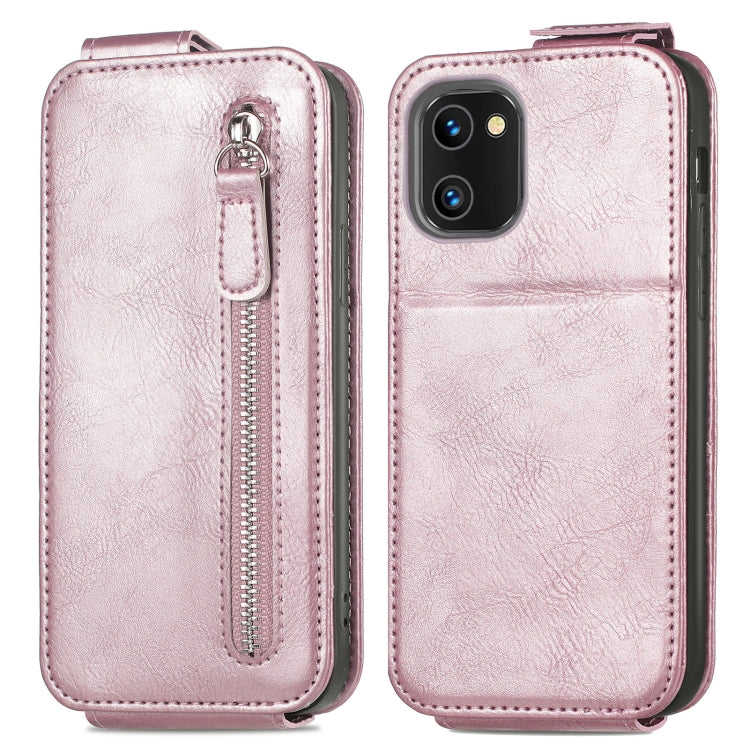For UMIDIGI A13S Zipper Wallet Vertical Flip Leather Phone Case