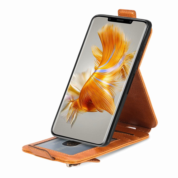 For Huawei Mate 50 Pro Zipper Wallet Vertical Flip Leather Phone Case