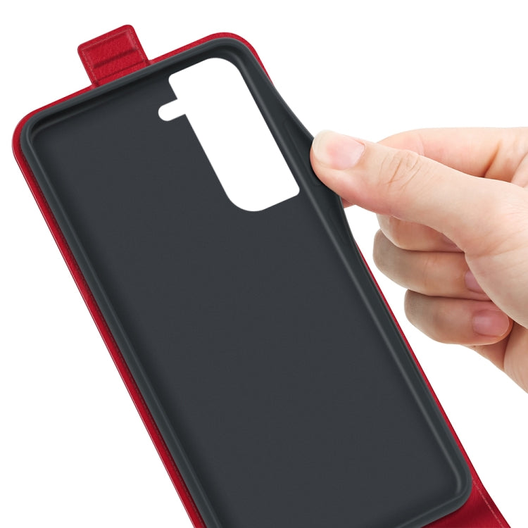 For Samsung Galaxy S23 5G R64 Texture Vertical Flip Leather Phone Case