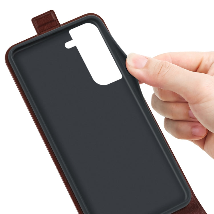 For Samsung Galaxy S23 5G R64 Texture Vertical Flip Leather Phone Case