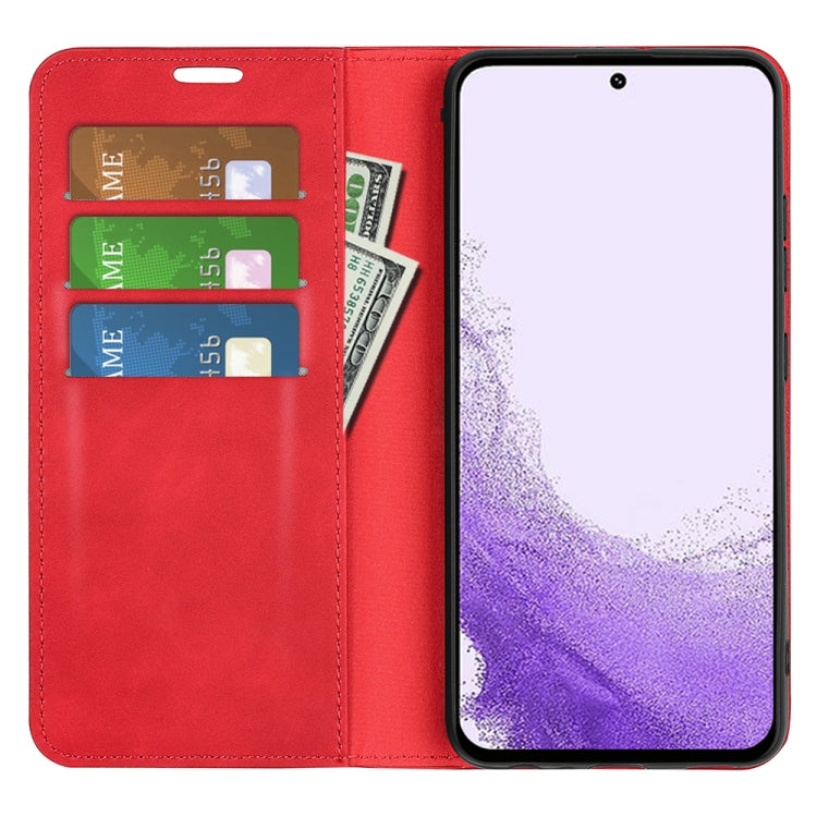 For Samsung Galaxy S23 5G Retro-skin Magnetic Suction Leather Phone Case