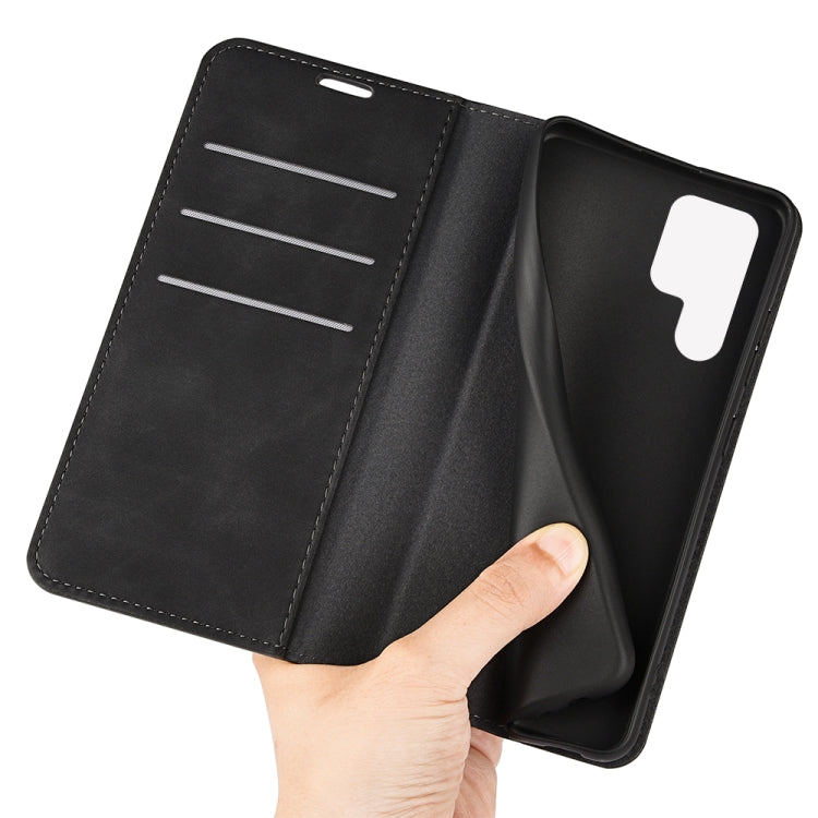 For Samsung Galaxy S23 Ultra 5G Retro-skin Magnetic Suction Leather Phone Case