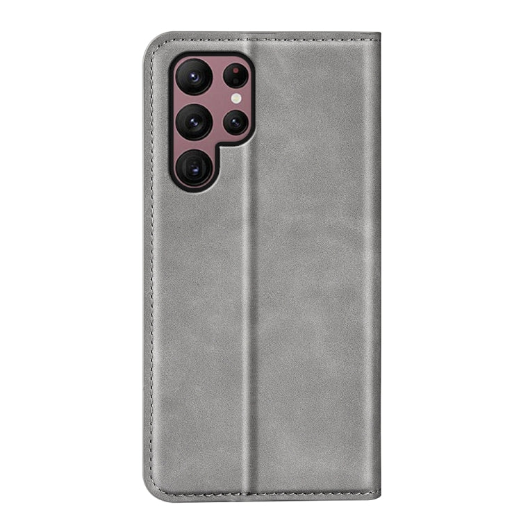 For Samsung Galaxy S23 Ultra 5G Retro-skin Magnetic Suction Leather Phone Case