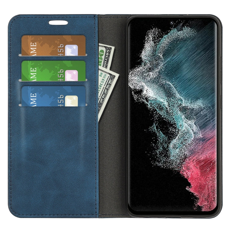 For Samsung Galaxy S23 Ultra 5G Retro-skin Magnetic Suction Leather Phone Case
