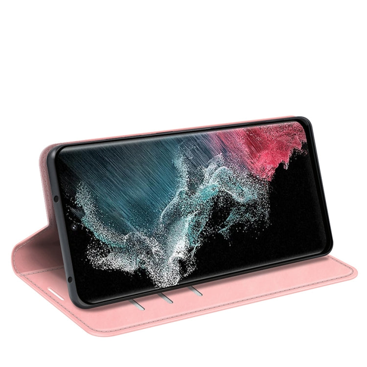 For Samsung Galaxy S23 Ultra 5G Retro-skin Magnetic Suction Leather Phone Case