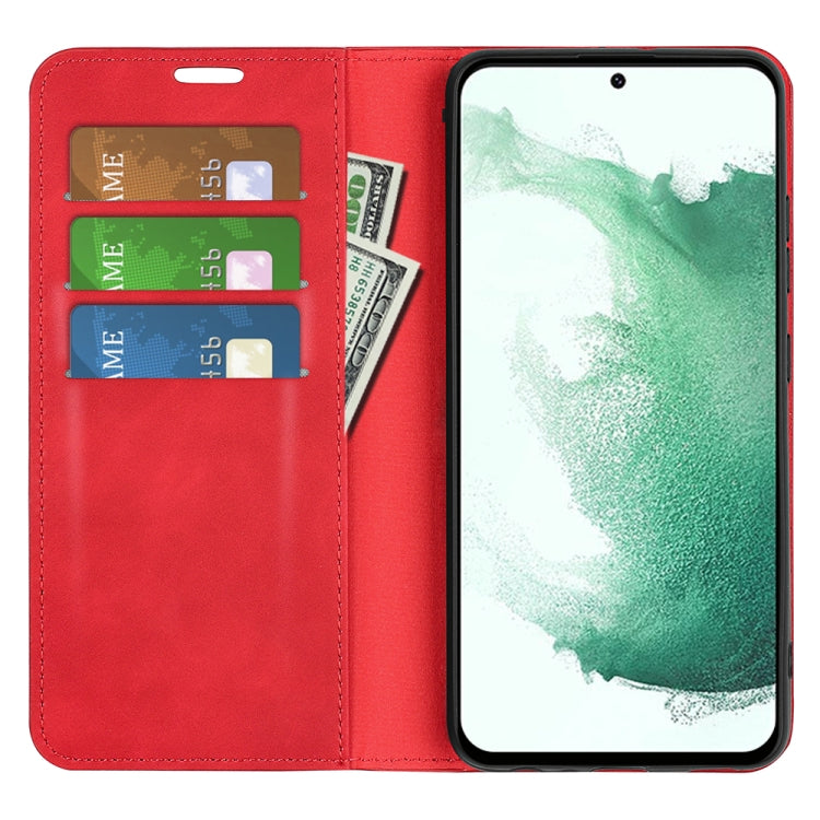 For Samsung Galaxy S23+ 5G Retro-skin Magnetic Suction Leather Phone Case