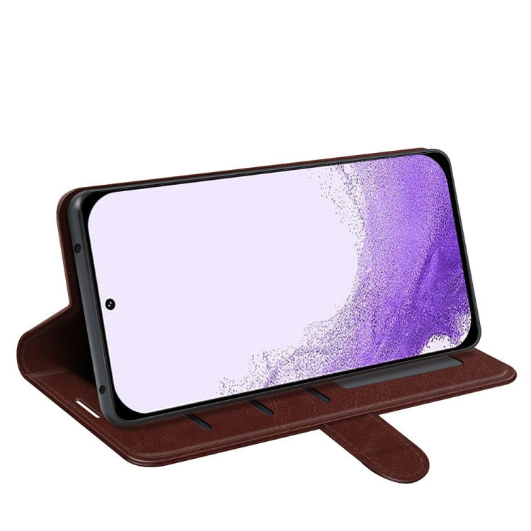 For Samsung Galaxy S23 5G R64 Texture Leather Phone Case
