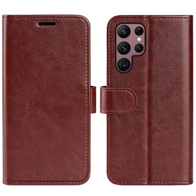 For Samsung Galaxy S23 Ultra 5G R64 Texture Leather Phone Case