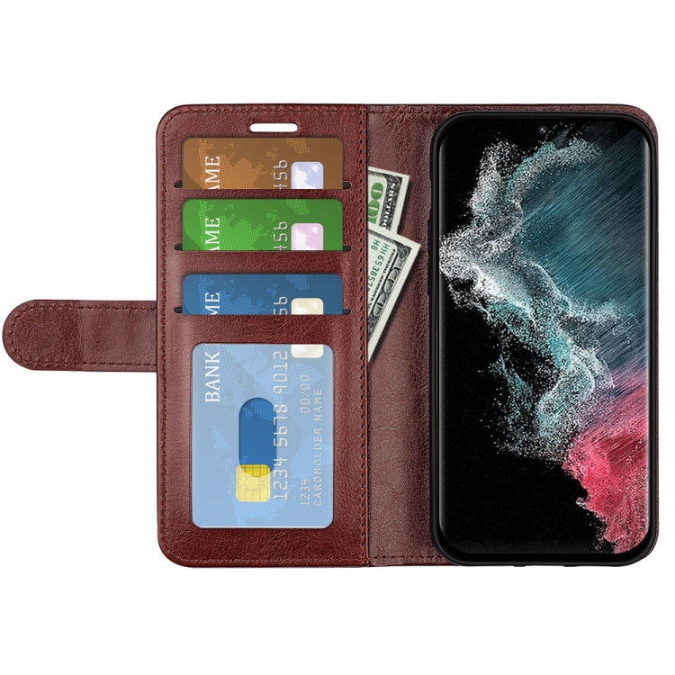 For Samsung Galaxy S23 Ultra 5G R64 Texture Leather Phone Case