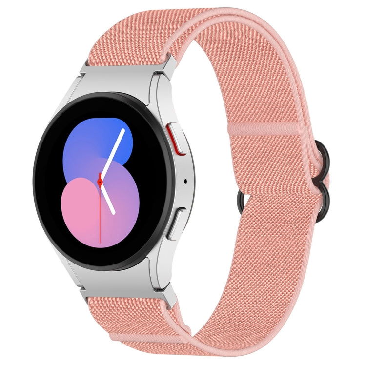 For Samsung Galaxy Watch 5 40mm Nylon Stretch Black Buckle Watch Band