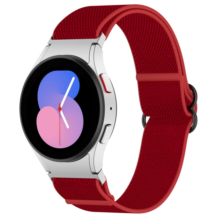 For Samsung Galaxy Watch 5 40mm Nylon Stretch Black Buckle Watch Band