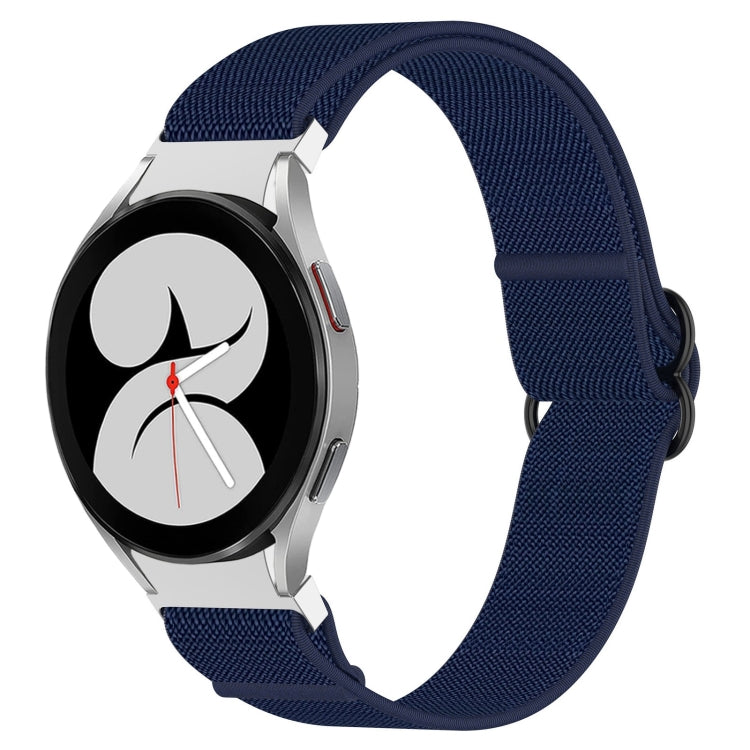 For Samsung Galaxy Watch 4 40mm Nylon Stretch Black Buckle Watch Band