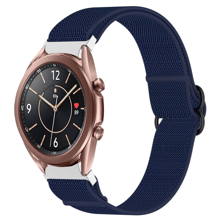 For Samsung Galaxy Watch 3 41mm Nylon Stretch Black Buckle Watch Band