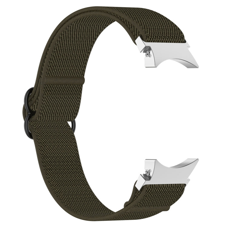 For Google Pixel Watch Nylon Stretch Black Buckle Watch Band
