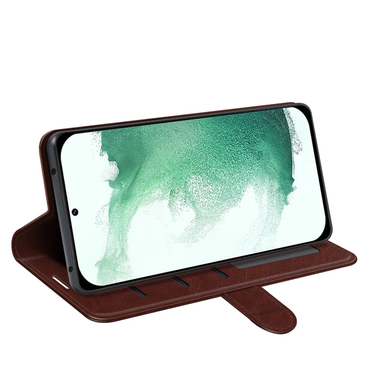 For Samsung Galaxy S23+ 5G R64 Texture Leather Phone Case
