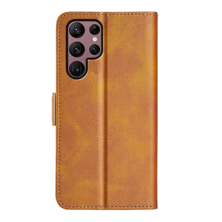 For Samsung Galaxy S23 Ultra 5G Dual-side Magnetic Buckle Leather Phone Case