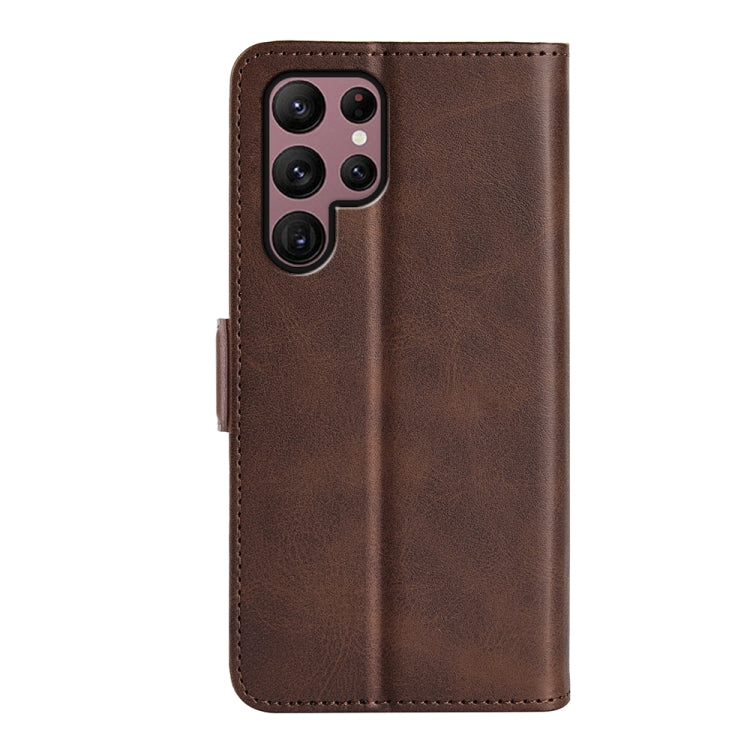 For Samsung Galaxy S23 Ultra 5G Dual-side Magnetic Buckle Leather Phone Case