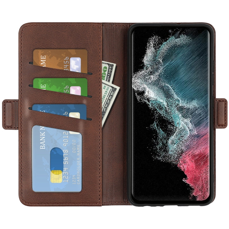 For Samsung Galaxy S23 Ultra 5G Dual-side Magnetic Buckle Leather Phone Case