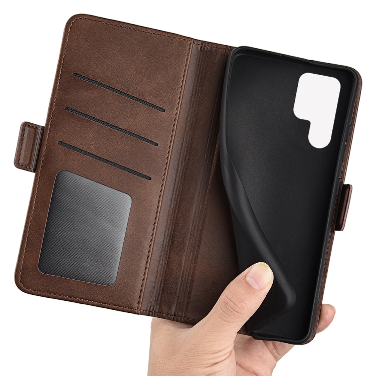 For Samsung Galaxy S23 Ultra 5G Dual-side Magnetic Buckle Leather Phone Case