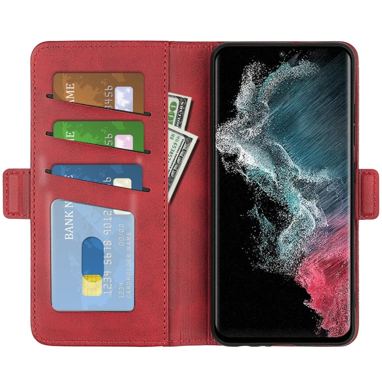 For Samsung Galaxy S23 Ultra 5G Dual-side Magnetic Buckle Leather Phone Case