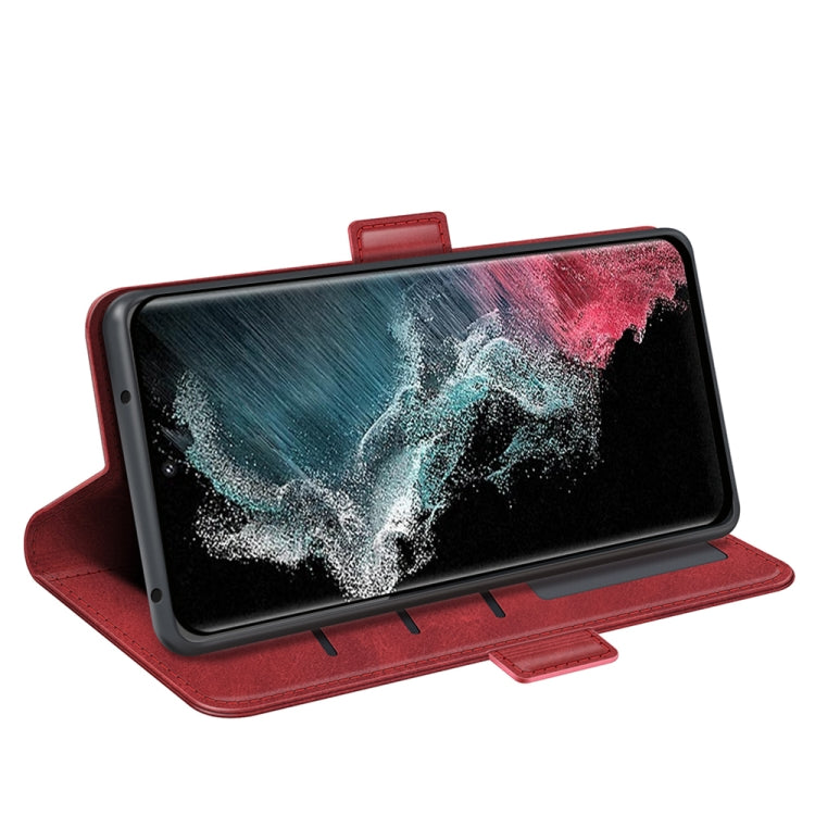 For Samsung Galaxy S23 Ultra 5G Dual-side Magnetic Buckle Leather Phone Case