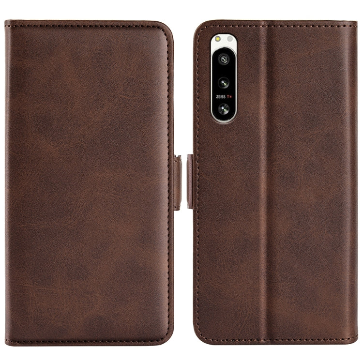 For Sony Xperia 5 IV Dual-side Magnetic Buckle Horizontal Flip Leather Phone Case