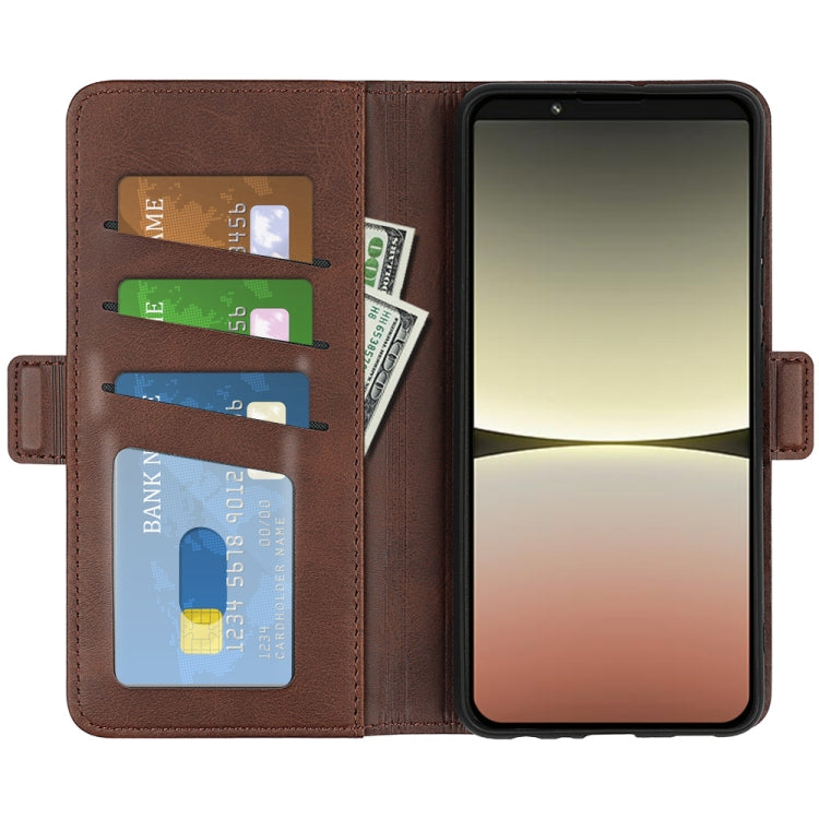 For Sony Xperia 5 IV Dual-side Magnetic Buckle Horizontal Flip Leather Phone Case