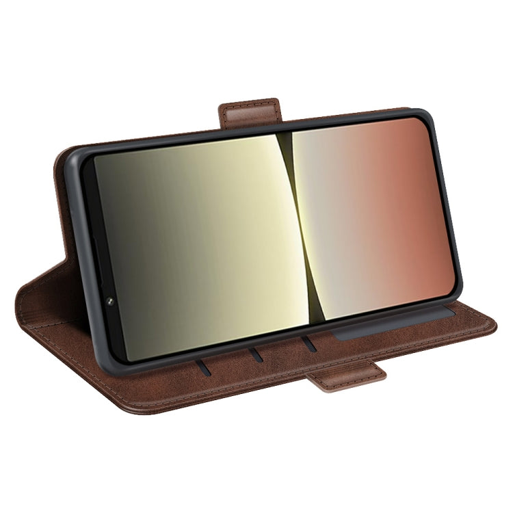 For Sony Xperia 5 IV Dual-side Magnetic Buckle Horizontal Flip Leather Phone Case