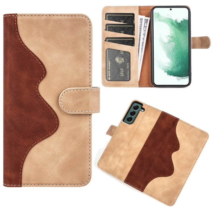 For Samsung Galaxy S23+ 5G Stitching Horizontal Flip Leather Phone Case