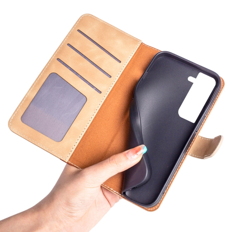 For Samsung Galaxy S23+ 5G Stitching Horizontal Flip Leather Phone Case
