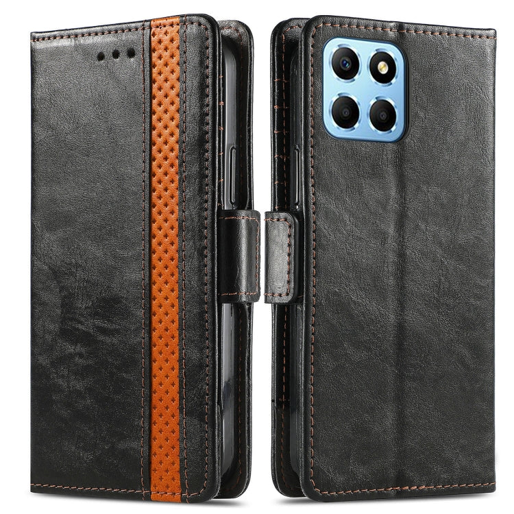 For Honor X8 5G CaseNeo Splicing Dual Magnetic Buckle Leather Phone Case